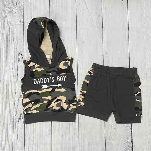 Daddy's Boy Camo Shorts Set