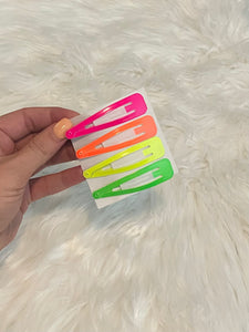 Jumbo Neon Snap Clip Set