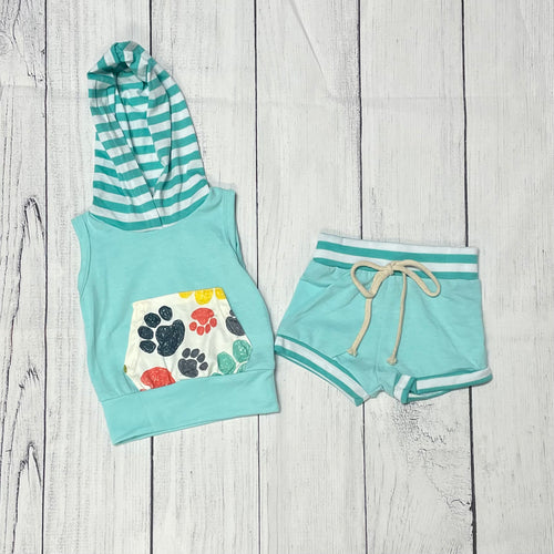 Paw Print Hooded Lounge Set
