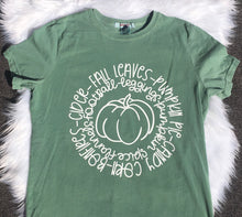 Load image into Gallery viewer, Fall Theme Circle Pumpkin Tee (Adult)