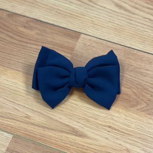 Linen Tied Hair Bows