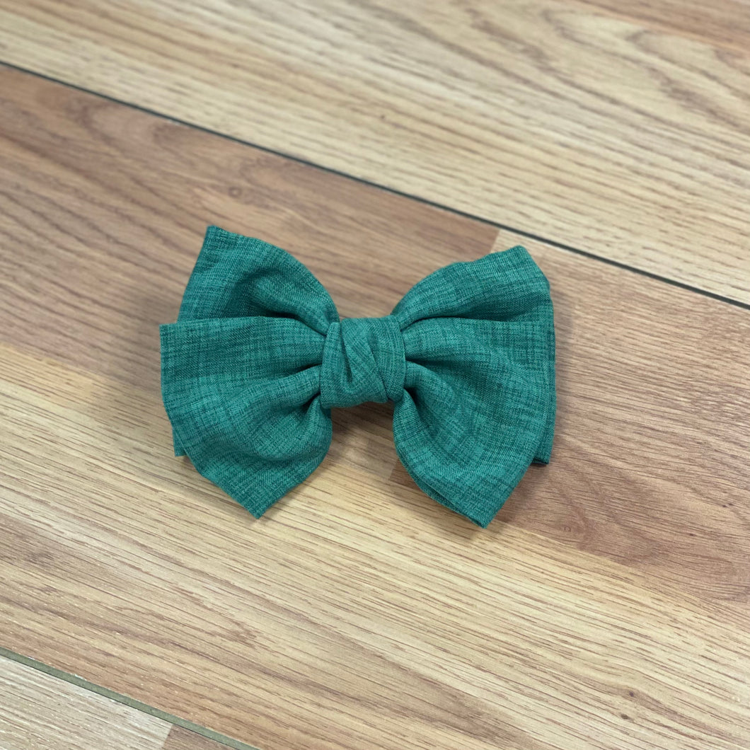 Linen Tied Hair Bows