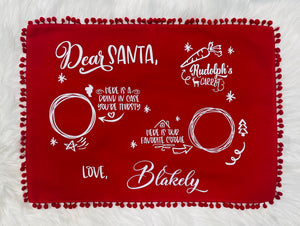 Personalized Christmas Eve Placemat