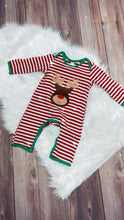 Load image into Gallery viewer, Boy &amp; Girl Striped Reindeer Jumpsuit