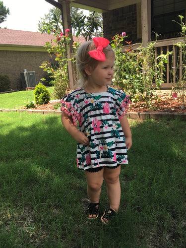 Flamingo Pom Flutter Top