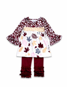 Maroon Maple Leaves Outfit