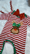 Load image into Gallery viewer, Boy &amp; Girl Striped Reindeer Jumpsuit